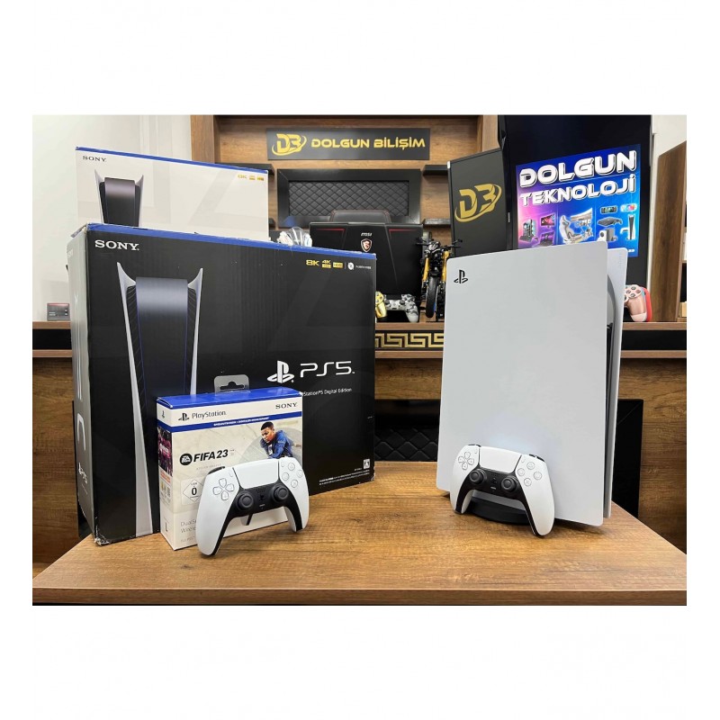Playstation 5 Slim +2.kol Dualsense +Şarj istasyonu +PS5 FC26 + GTA V