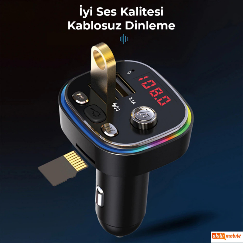 C21 Fm Handsfree Bluetooth Modülatör Araç MP3 Player