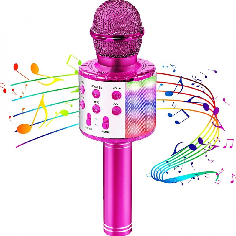 Bluetooth Karaoke Mikrofonu Roze