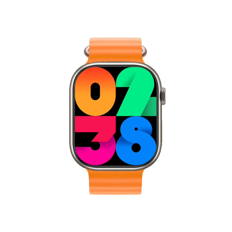 Watch 9 Pro Amoled Ekran Android İos Uyumlu Akıllı Saat Turuncu